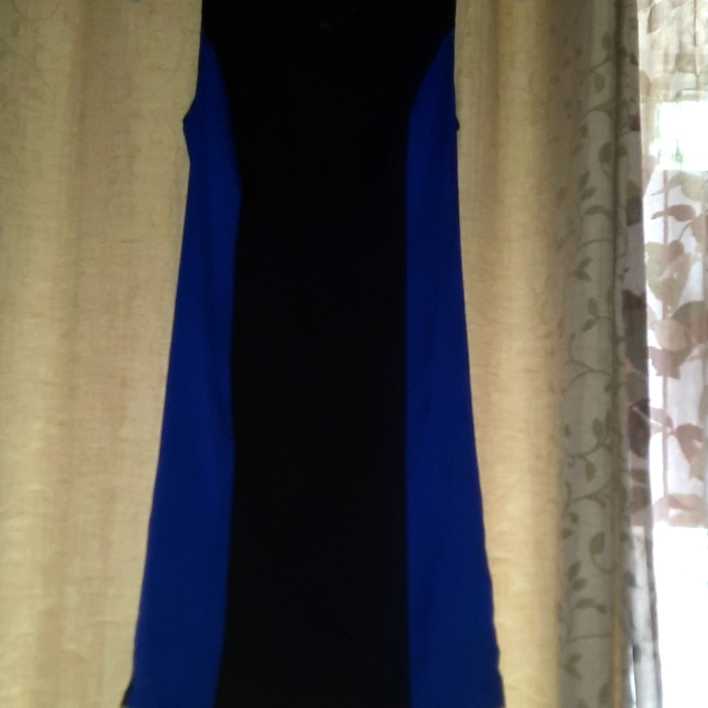 Blue and black color block BCBGMAXAZRIA DRESS. xxs pics do no justice